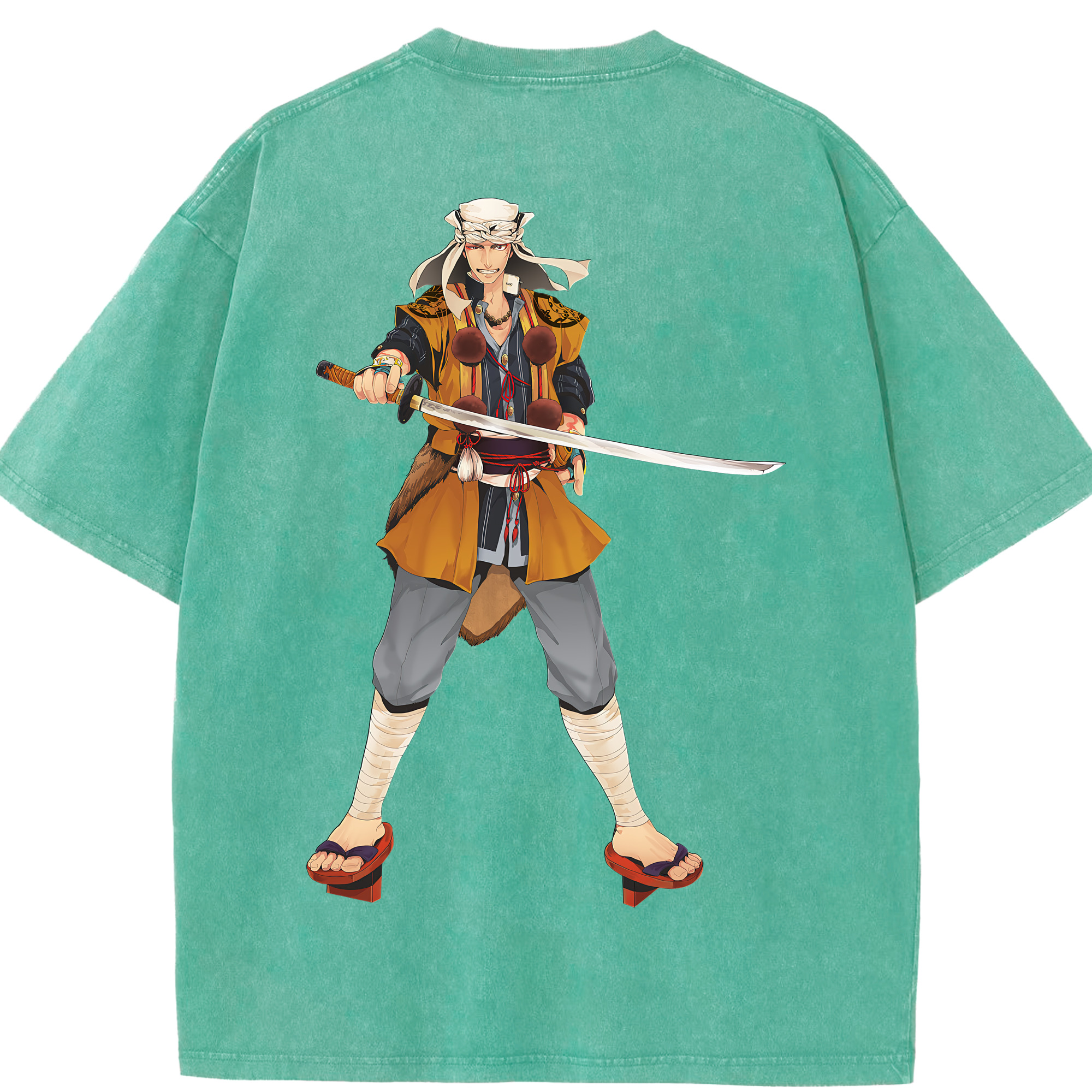 （画像用） 刀剣乱舞 Touken Ranbu 綿100% ヴィンテージ風 半袖Tシャツ（背面プリント）